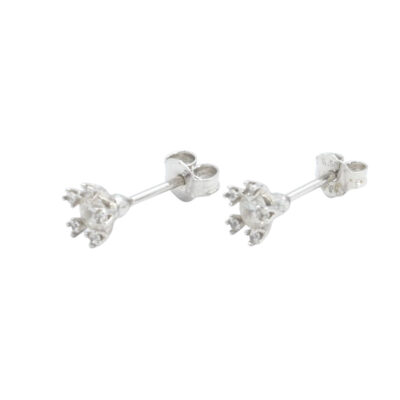 Καρφωτά σκουλαρίκια λευκόχρυσο Κ14